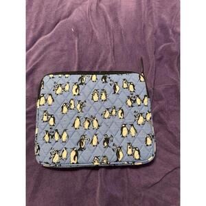 Vera Bradley Tablet Sleeve Playful Penguins Blue 10" x 8.5"